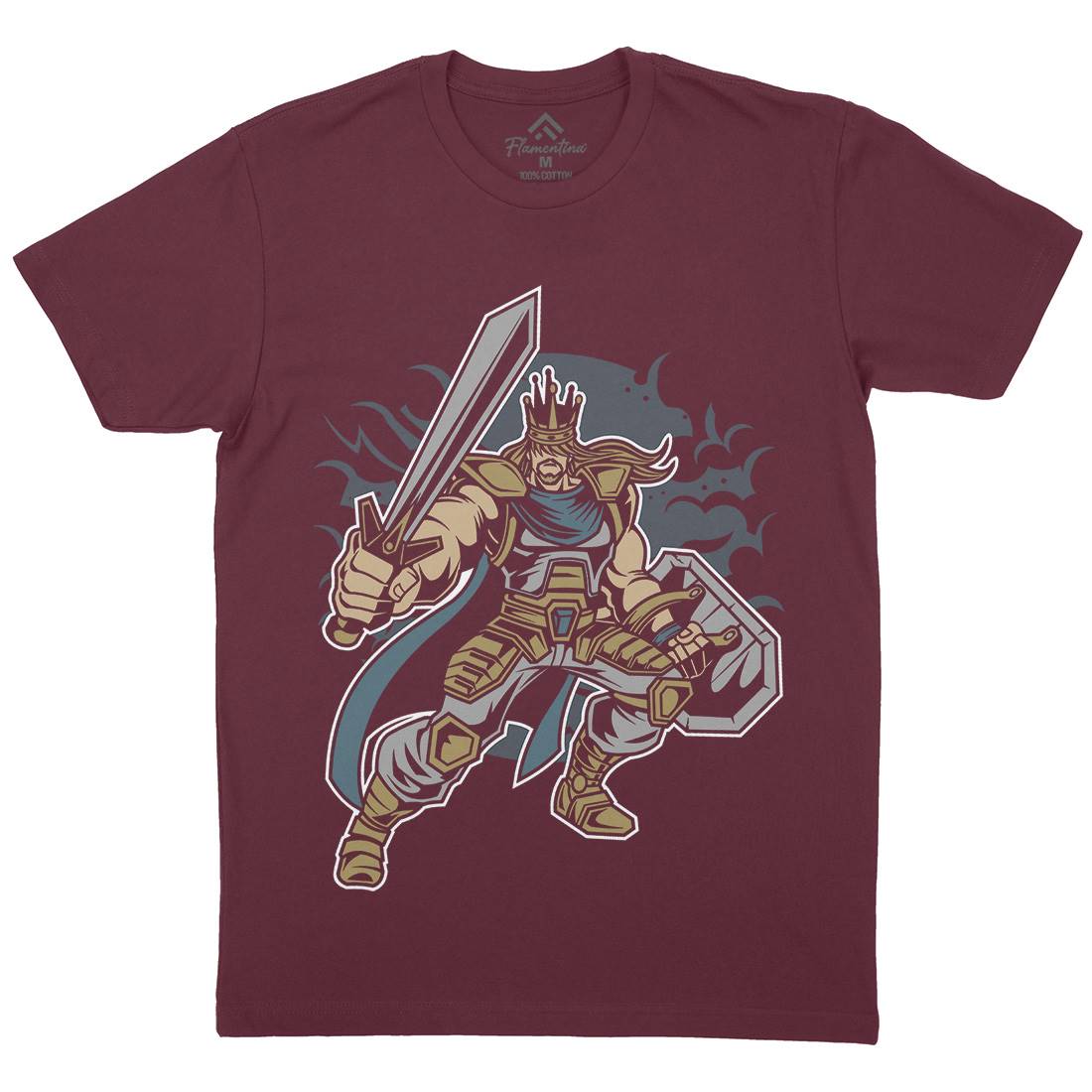 King Of Battle Mens Crew Neck T-Shirt Warriors C384