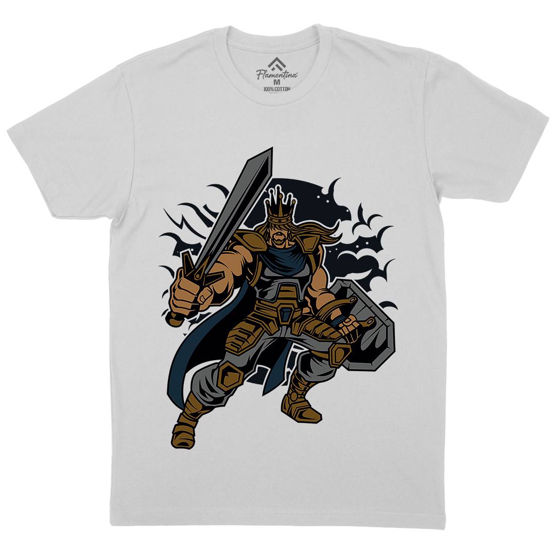 King Of Battle Mens Crew Neck T-Shirt Warriors C384