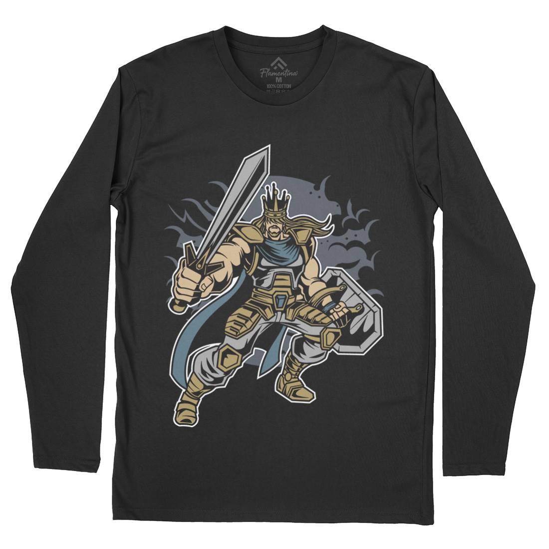 King Of Battle Mens Long Sleeve T-Shirt Warriors C384