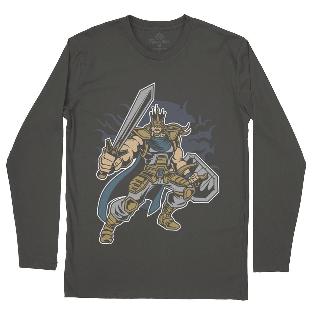 King Of Battle Mens Long Sleeve T-Shirt Warriors C384