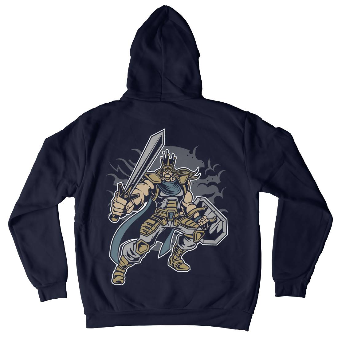 King Of Battle Mens Hoodie With Pocket Warriors C384
