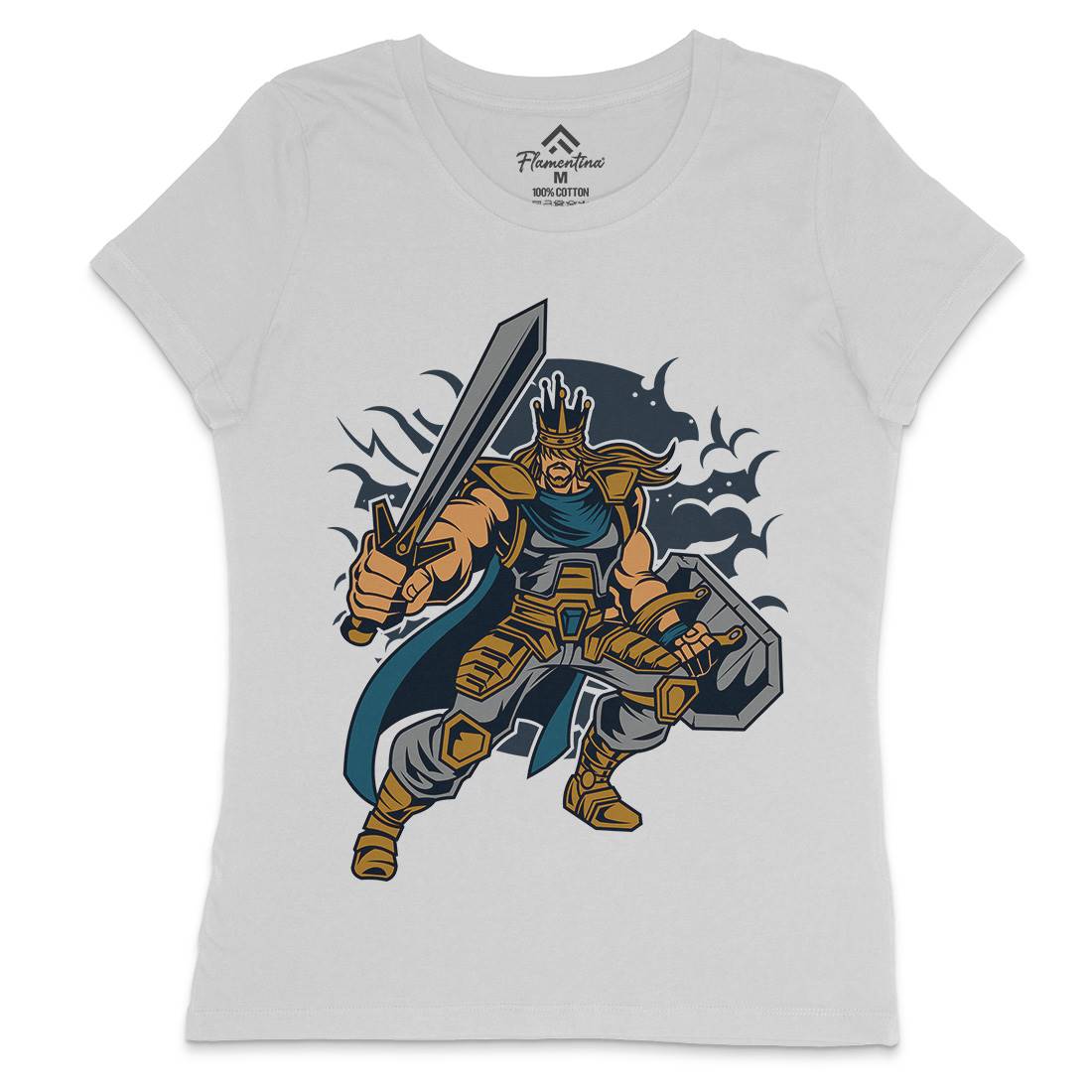 King Of Battle Womens Crew Neck T-Shirt Warriors C384
