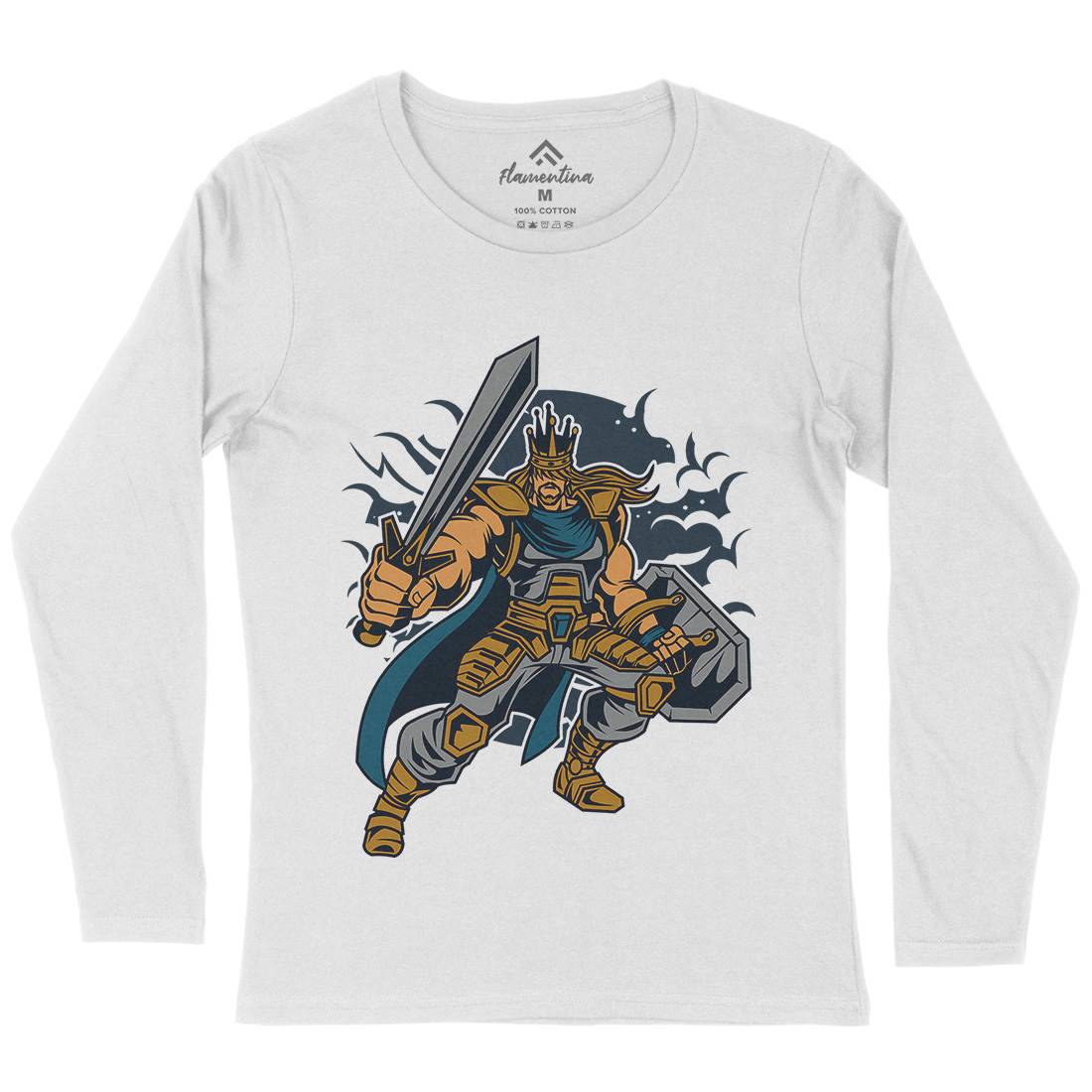 King Of Battle Womens Long Sleeve T-Shirt Warriors C384