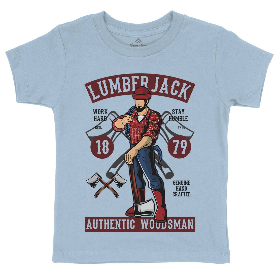 Lumberjack Kids Crew Neck T-Shirt Work C389