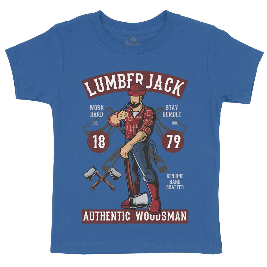 Lumberjack Kids Crew Neck T-Shirt Work C389