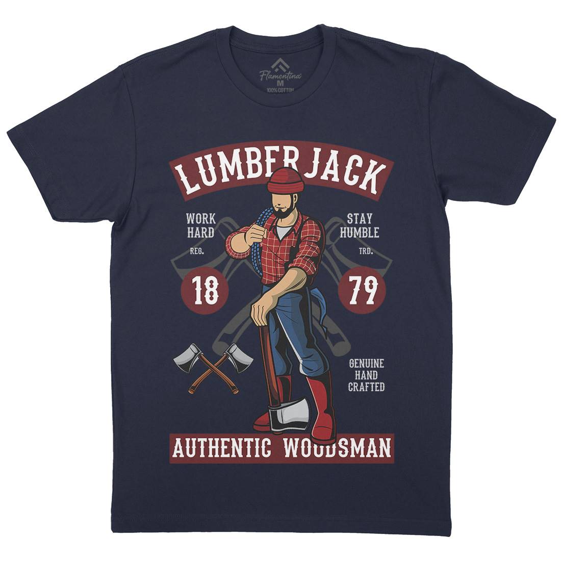 Lumberjack Mens Crew Neck T-Shirt Work C389