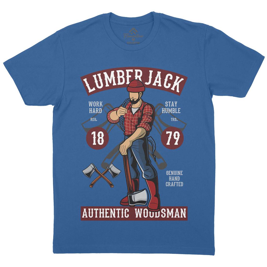 Lumberjack Mens Organic Crew Neck T-Shirt Work C389
