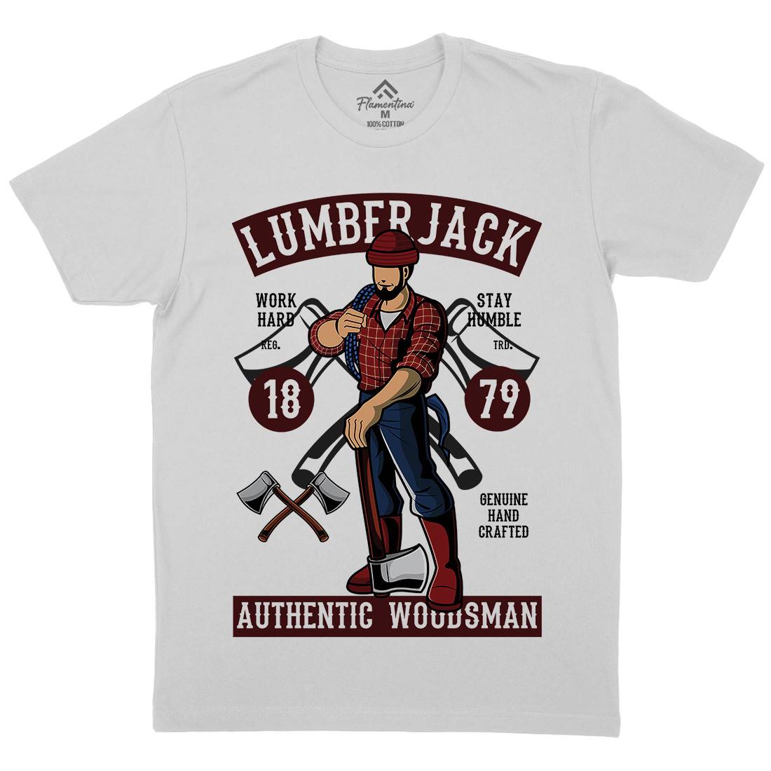 Lumberjack Mens Crew Neck T-Shirt Work C389