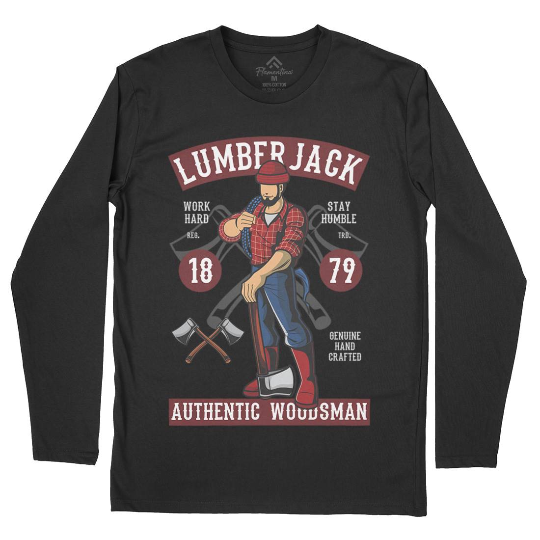 Lumberjack Mens Long Sleeve T-Shirt Work C389