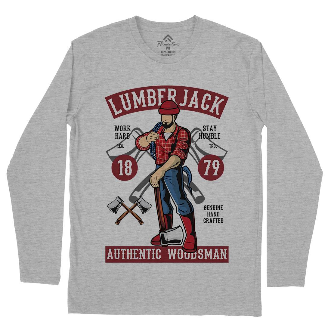 Lumberjack Mens Long Sleeve T-Shirt Work C389