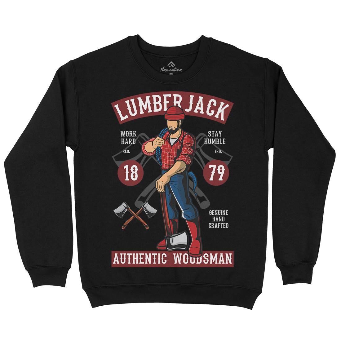 Lumberjack Mens Crew Neck Sweatshirt Work C389