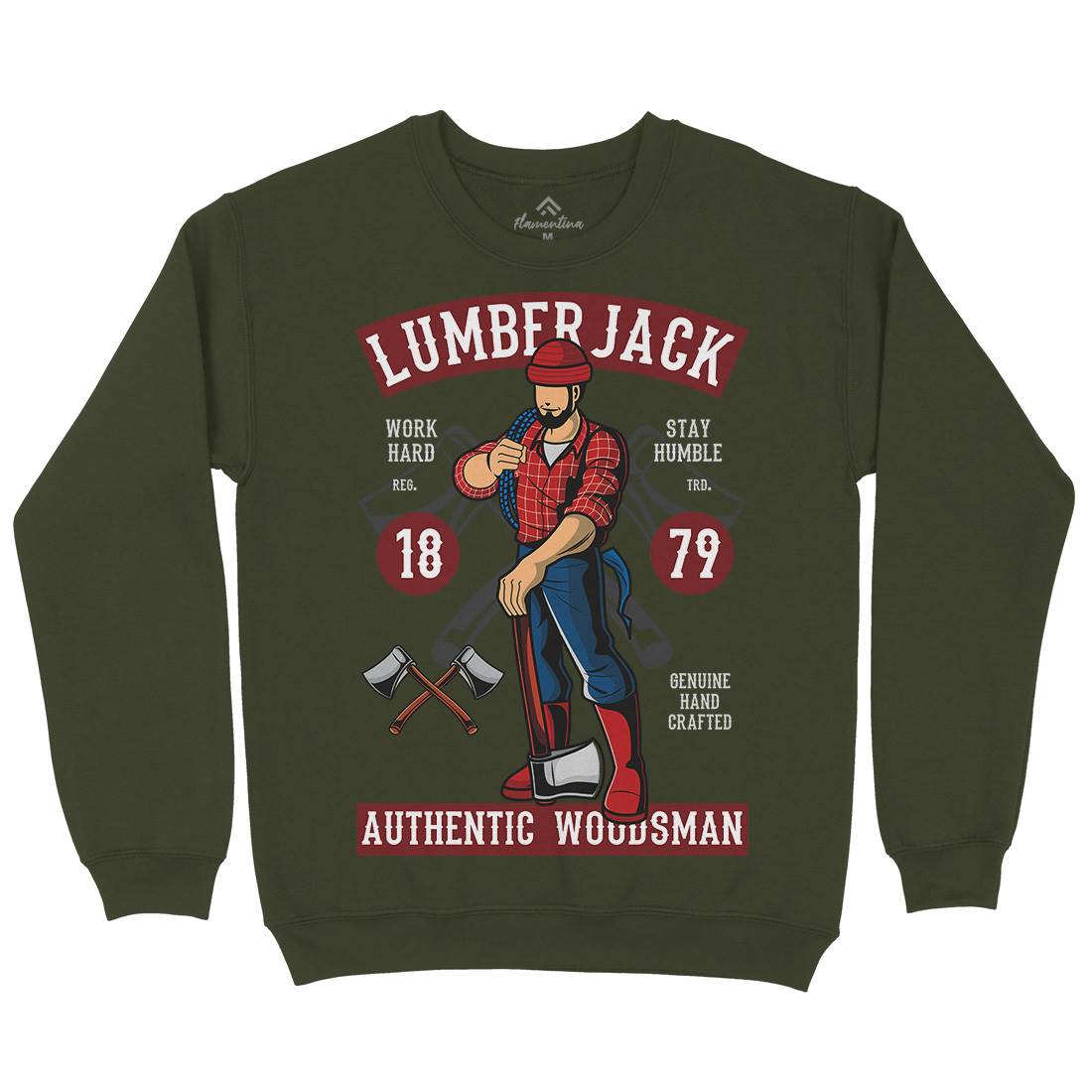 Lumberjack Mens Crew Neck Sweatshirt Work C389