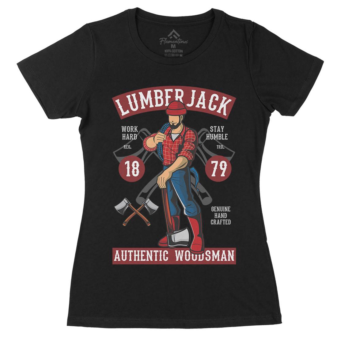 Lumberjack Womens Organic Crew Neck T-Shirt Work C389
