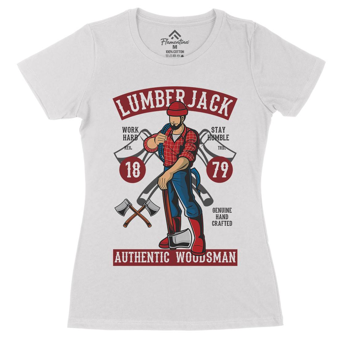 Lumberjack Womens Organic Crew Neck T-Shirt Work C389