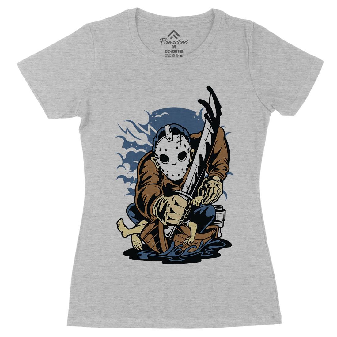 Masked Slayer Womens Organic Crew Neck T-Shirt Horror C392