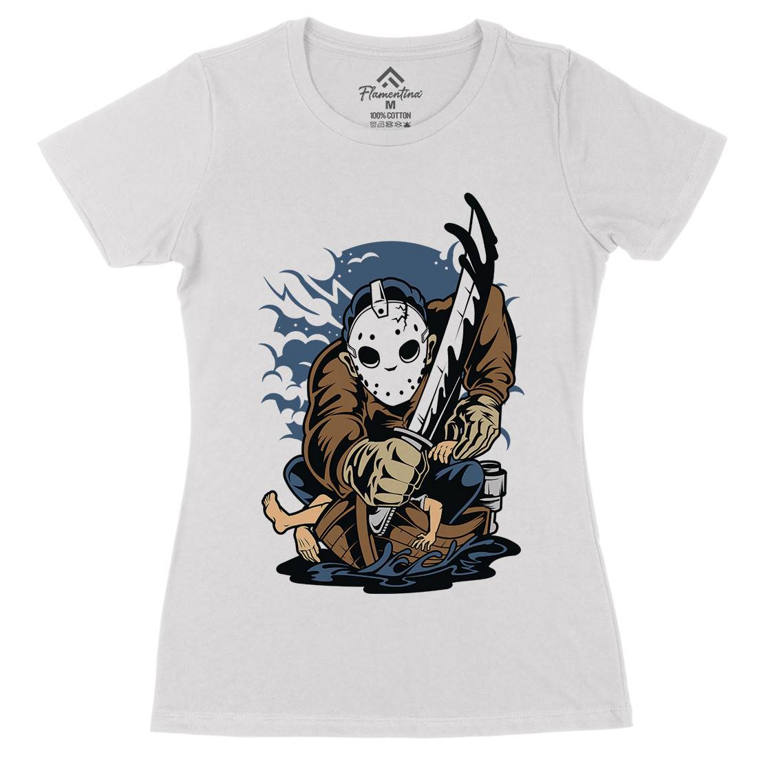 Masked Slayer Womens Organic Crew Neck T-Shirt Horror C392