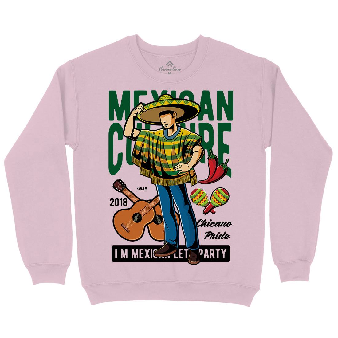 Mexican Kids Crew Neck Sweatshirt Retro C394