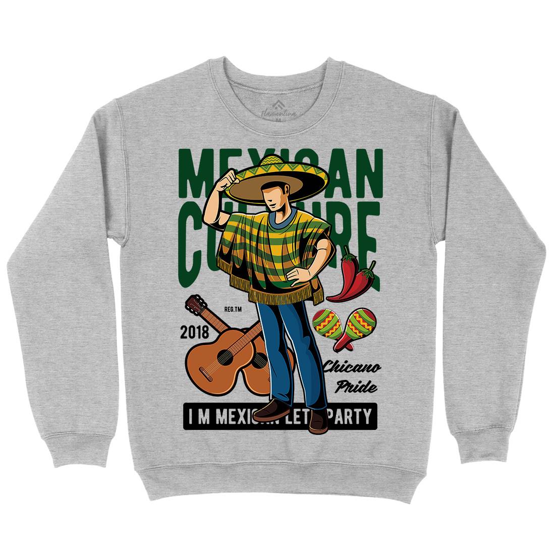Mexican Mens Crew Neck Sweatshirt Retro C394
