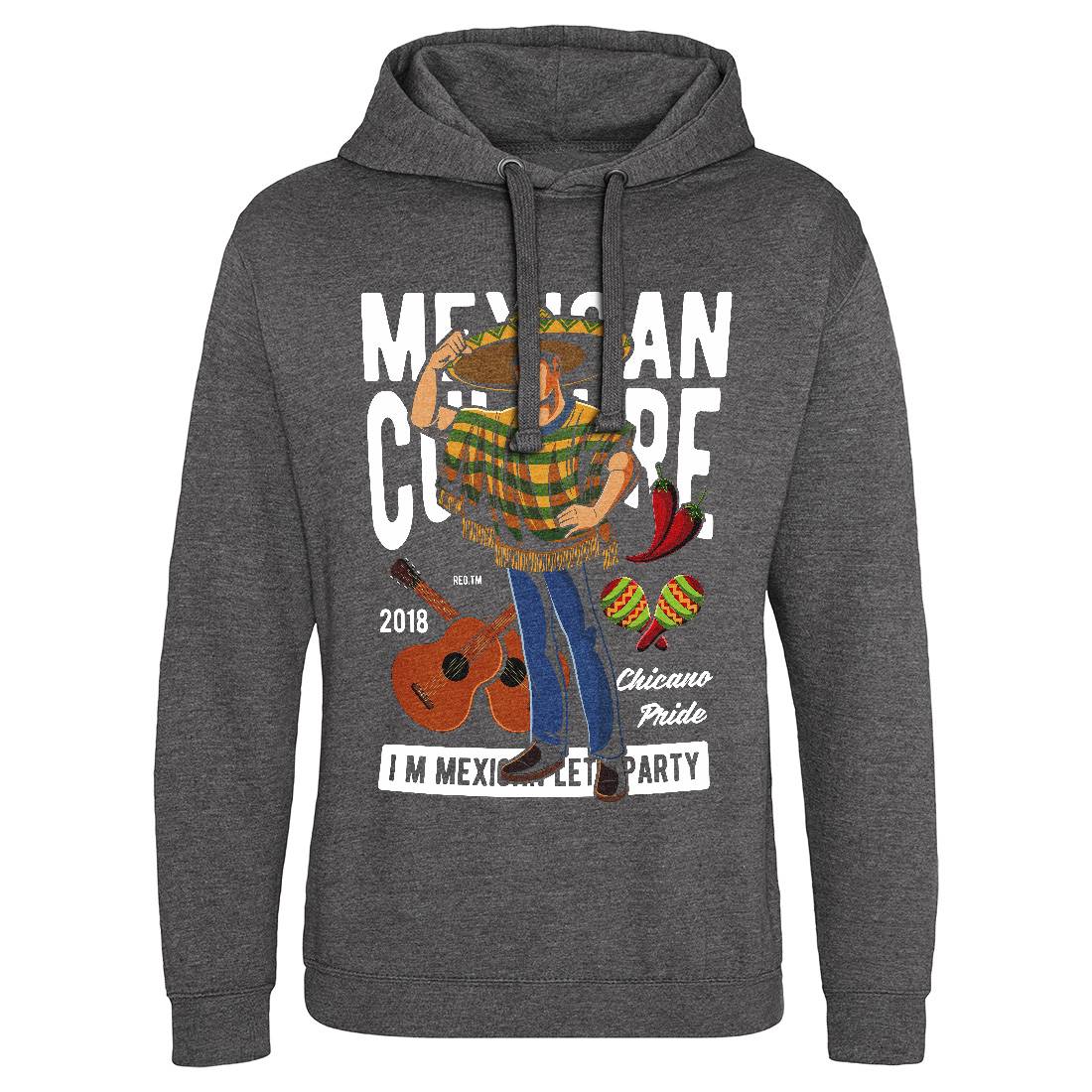 Mexican Mens Hoodie Without Pocket Retro C394