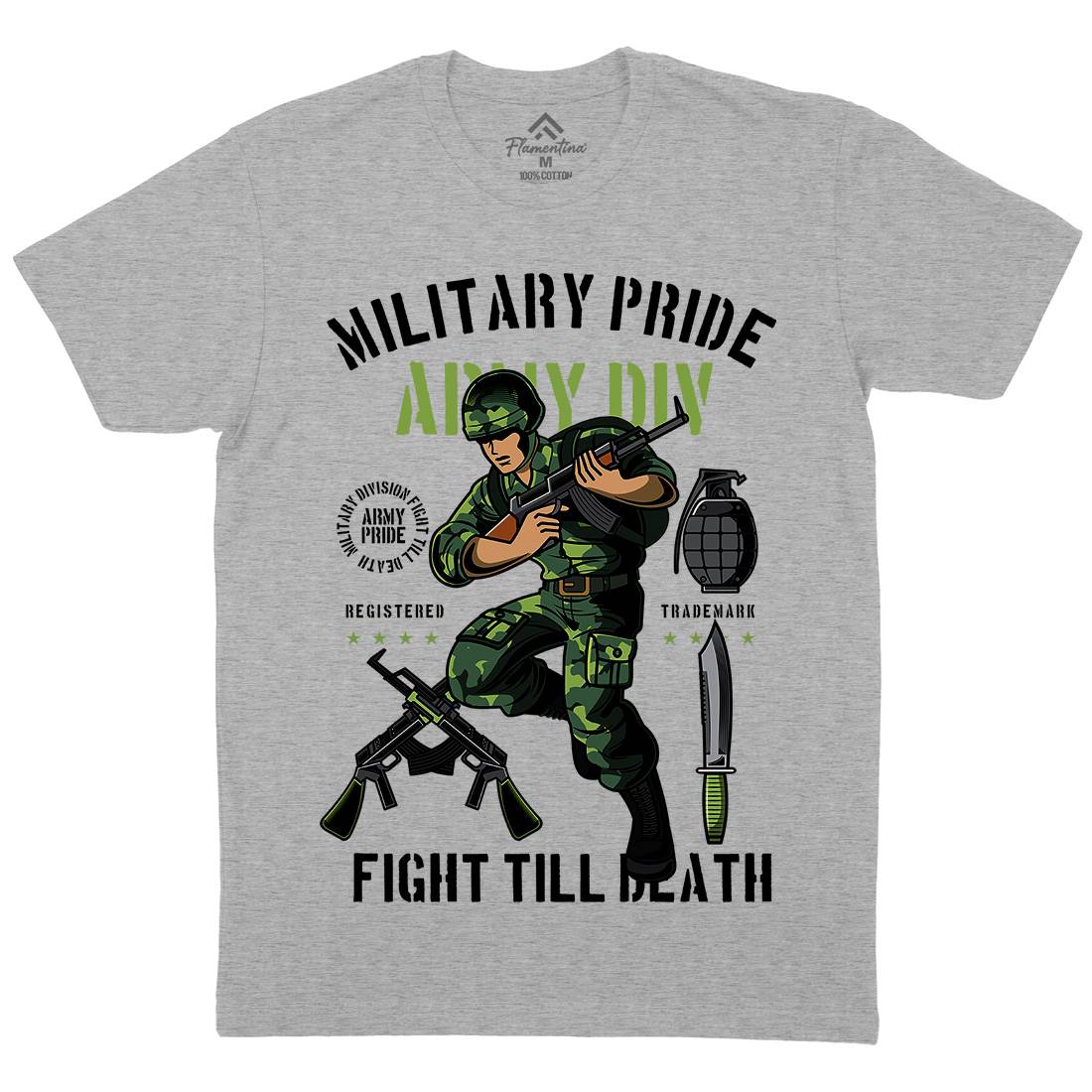 Military Pride Mens Crew Neck T-Shirt Army C395