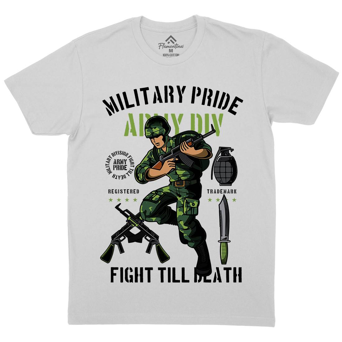 Military Pride Mens Crew Neck T-Shirt Army C395