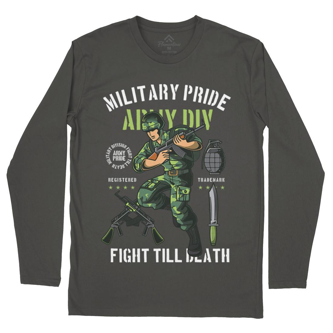 Military Pride Mens Long Sleeve T-Shirt Army C395