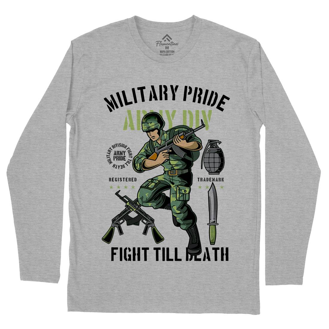 Military Pride Mens Long Sleeve T-Shirt Army C395