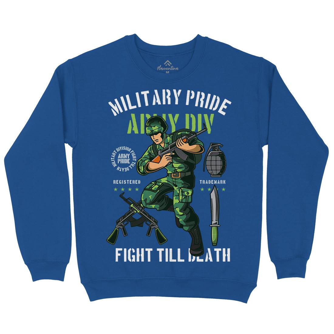 Military Pride Mens Crew Neck Sweatshirt Army C395
