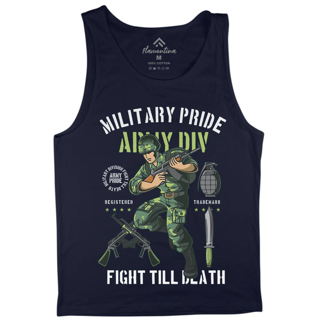Military Pride Mens Tank Top Vest Army C395