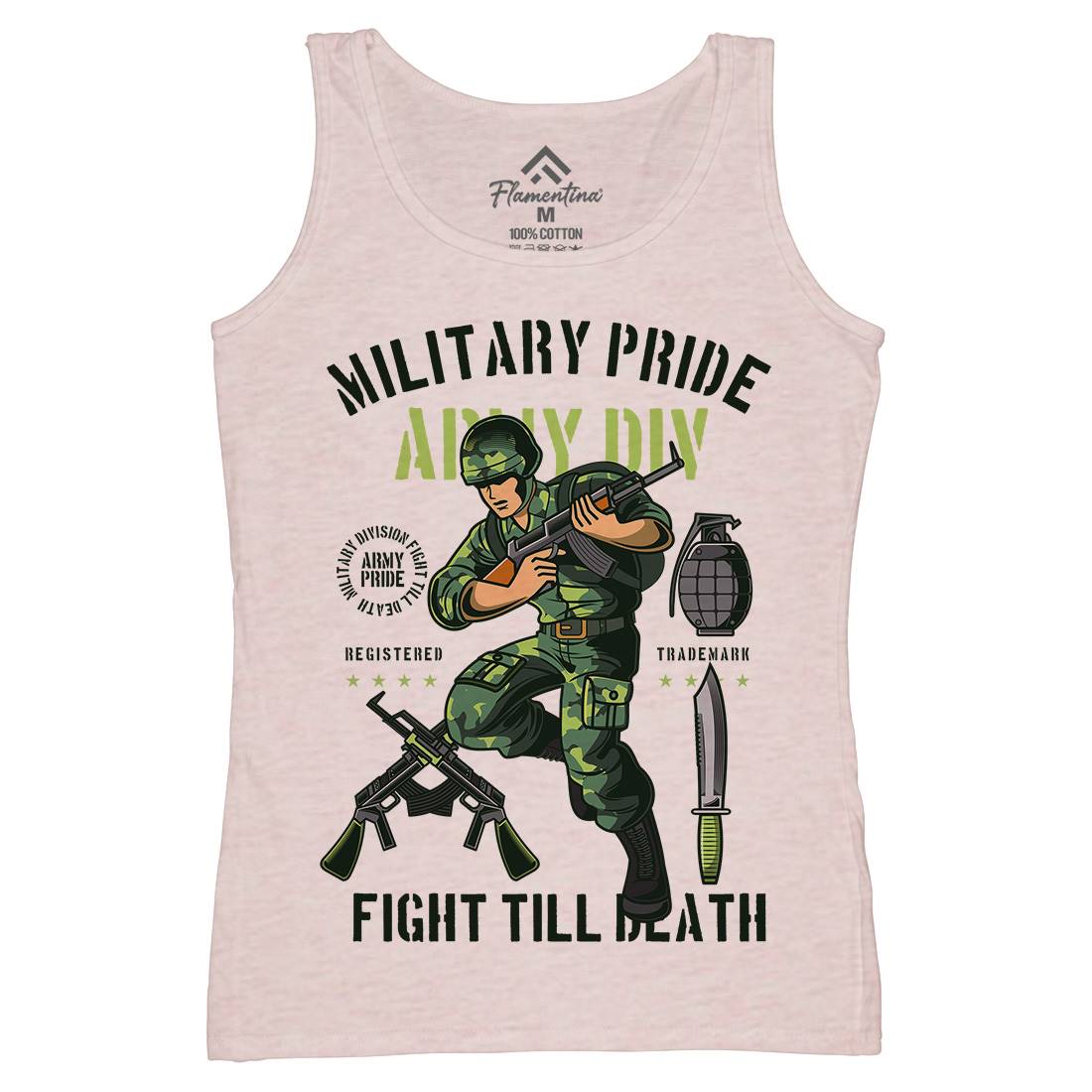 Military Pride Womens Organic Tank Top Vest Army C395