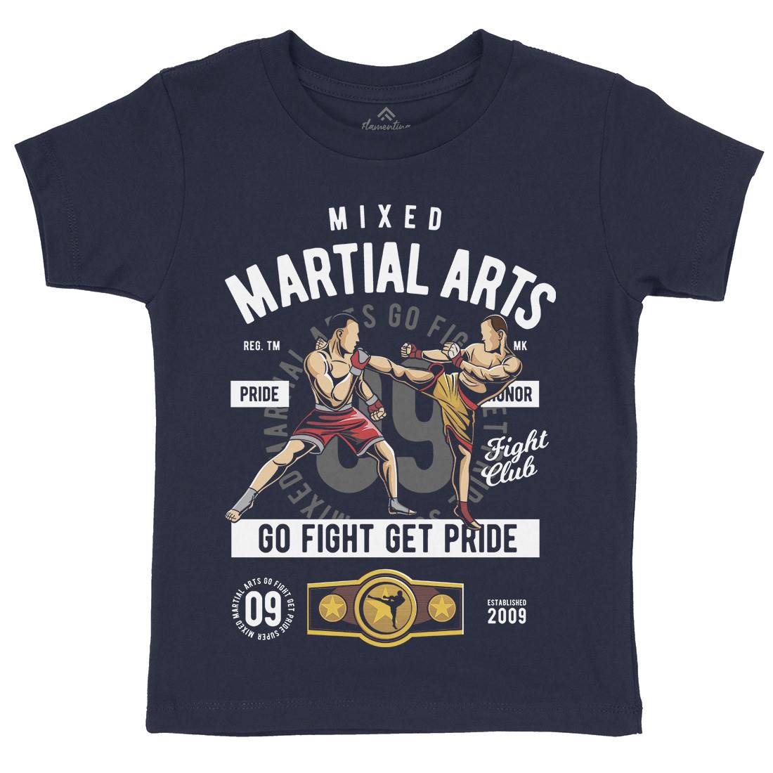 Mixed Martial Arts Kids Crew Neck T-Shirt Sport C396