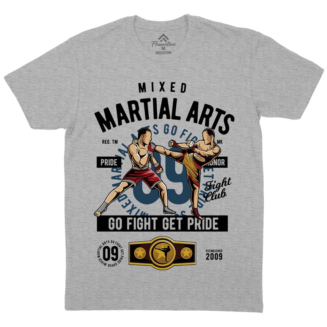 Mixed Martial Arts Mens Crew Neck T-Shirt Sport C396
