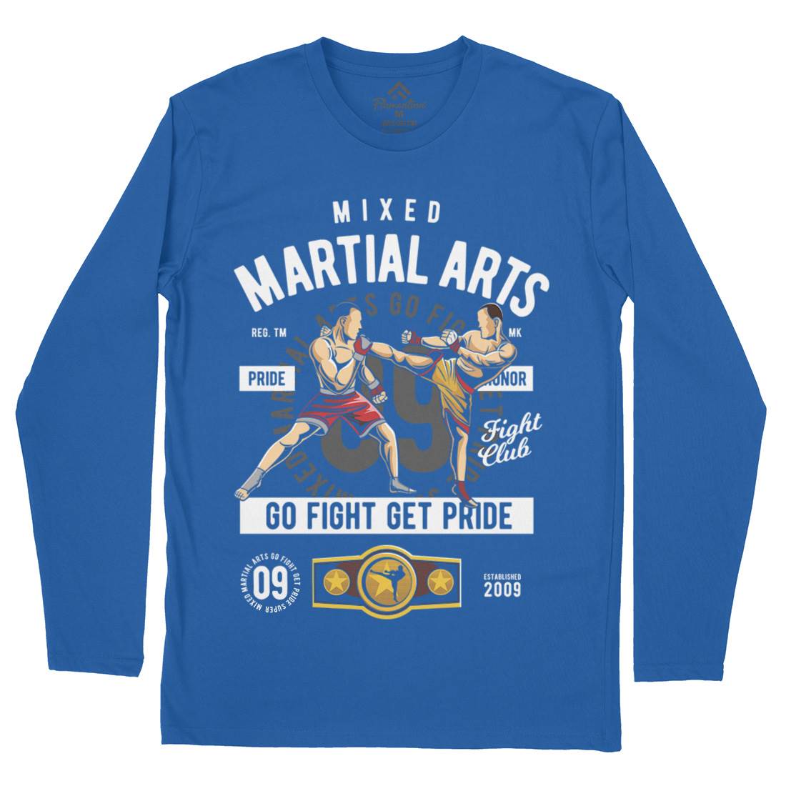 Mixed Martial Arts Mens Long Sleeve T-Shirt Sport C396