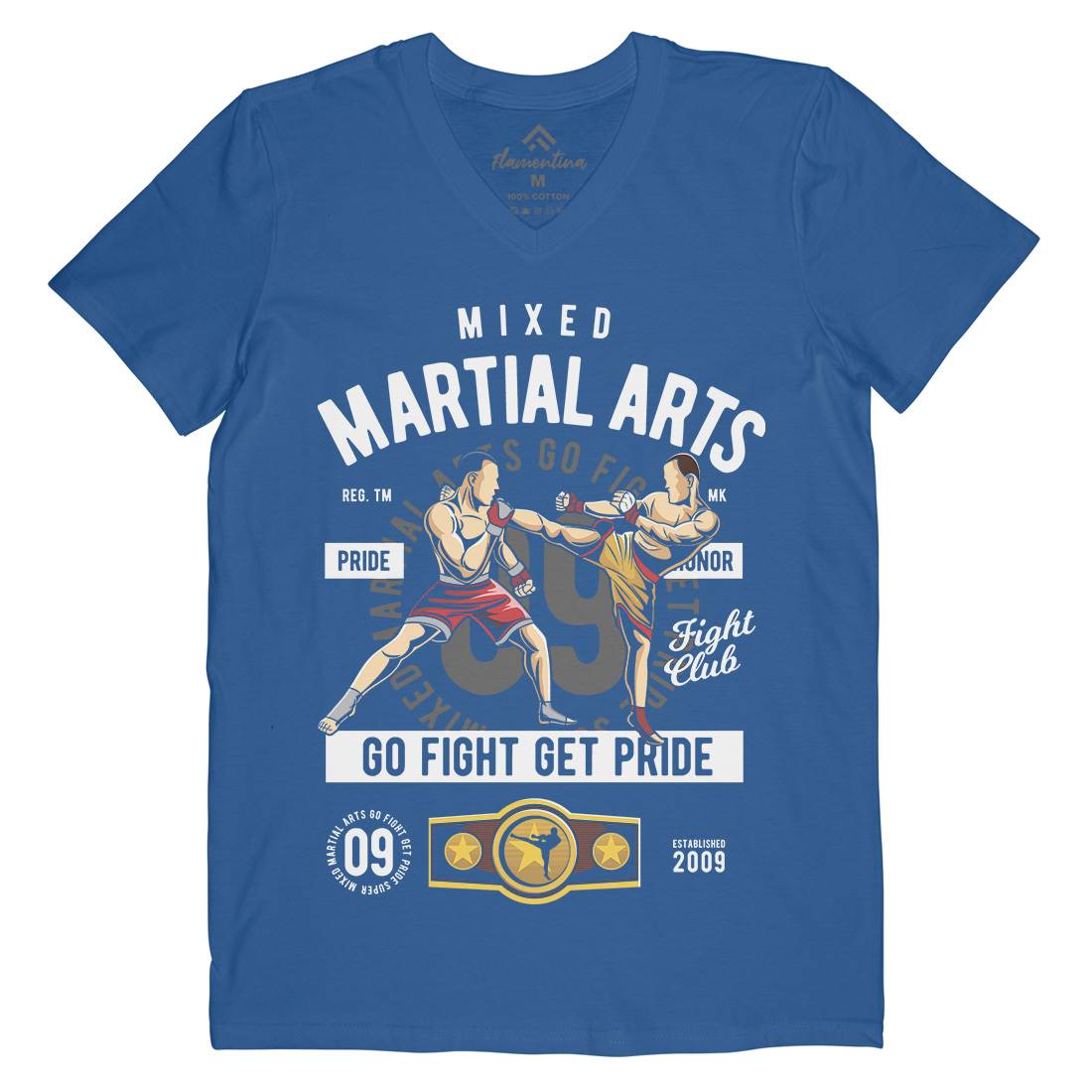 Mixed Martial Arts Mens V-Neck T-Shirt Sport C396
