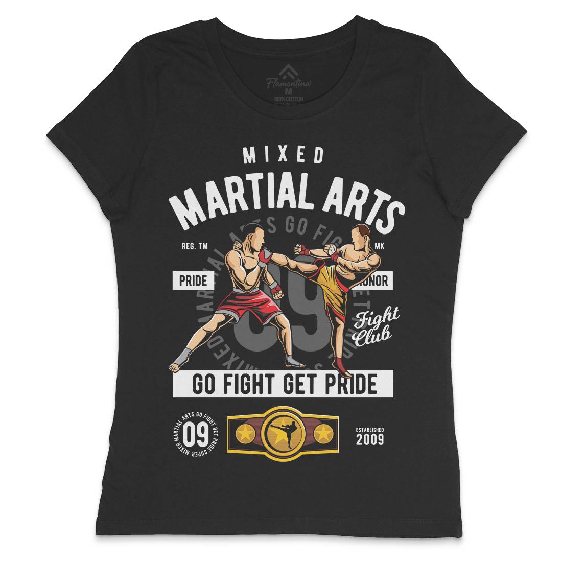 Mixed Martial Arts Womens Crew Neck T-Shirt Sport C396