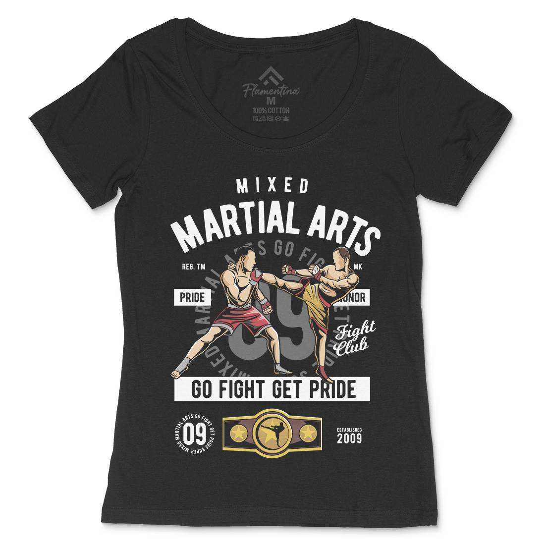 Mixed Martial Arts Womens Scoop Neck T-Shirt Sport C396