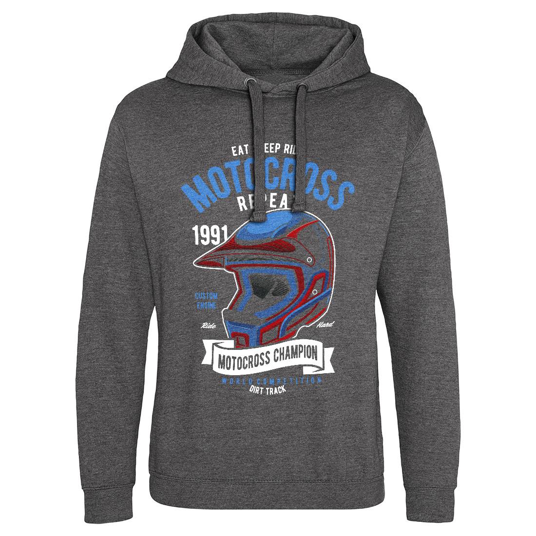 Motocross Champion Helmet Mens Hoodie Without Pocket Motorcycles C397