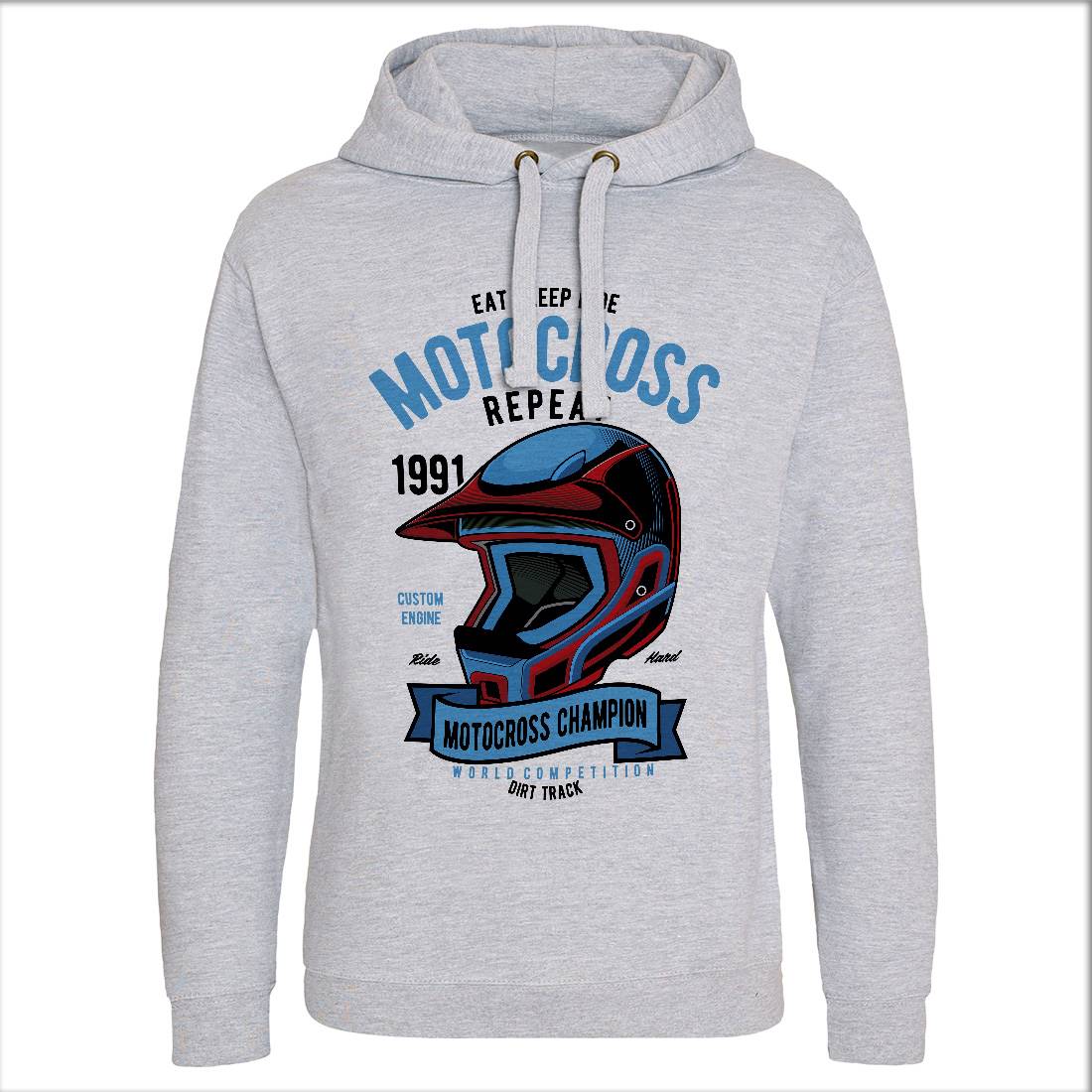 Motocross Champion Helmet Mens Hoodie Without Pocket Motorcycles C397