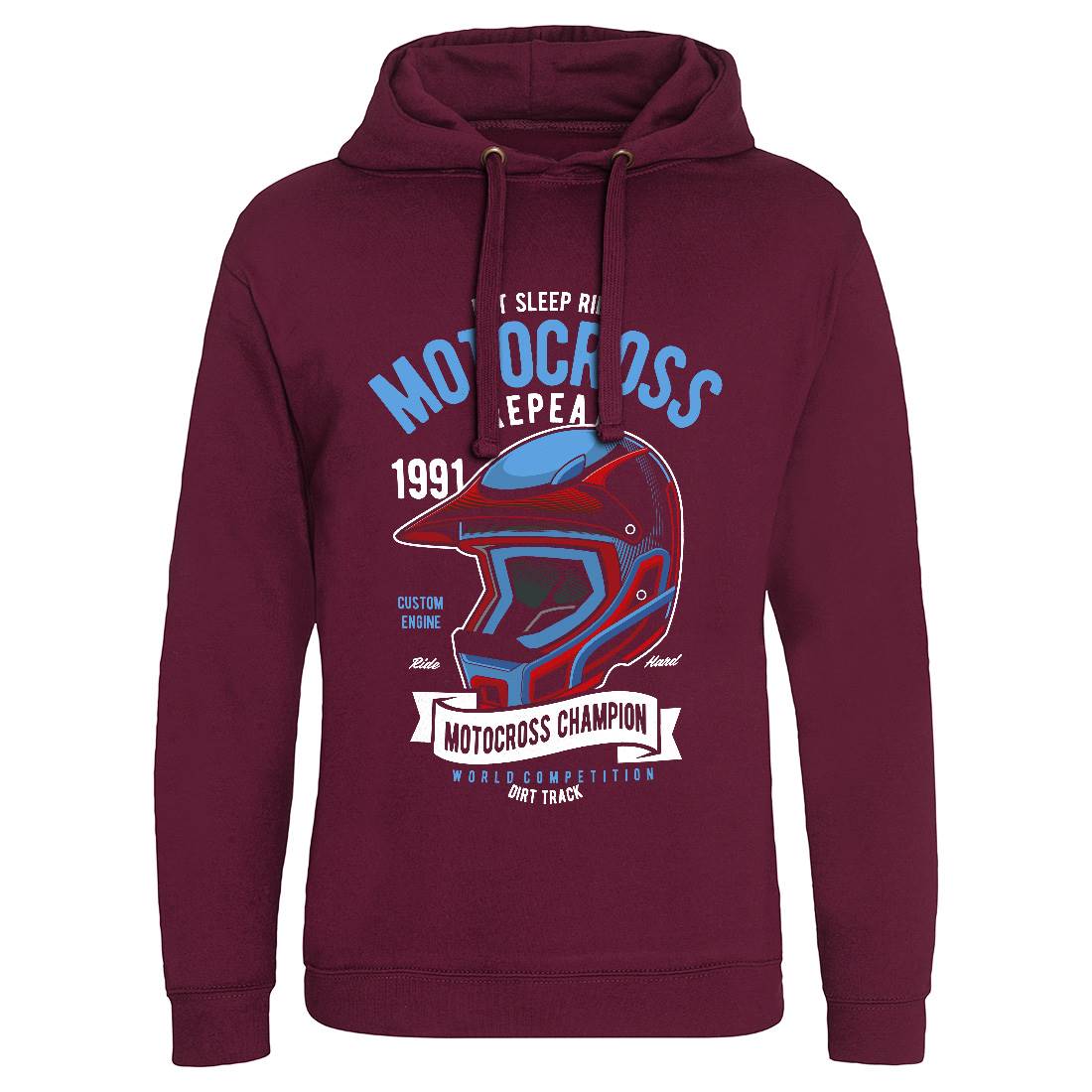 Motocross Champion Helmet Mens Hoodie Without Pocket Motorcycles C397