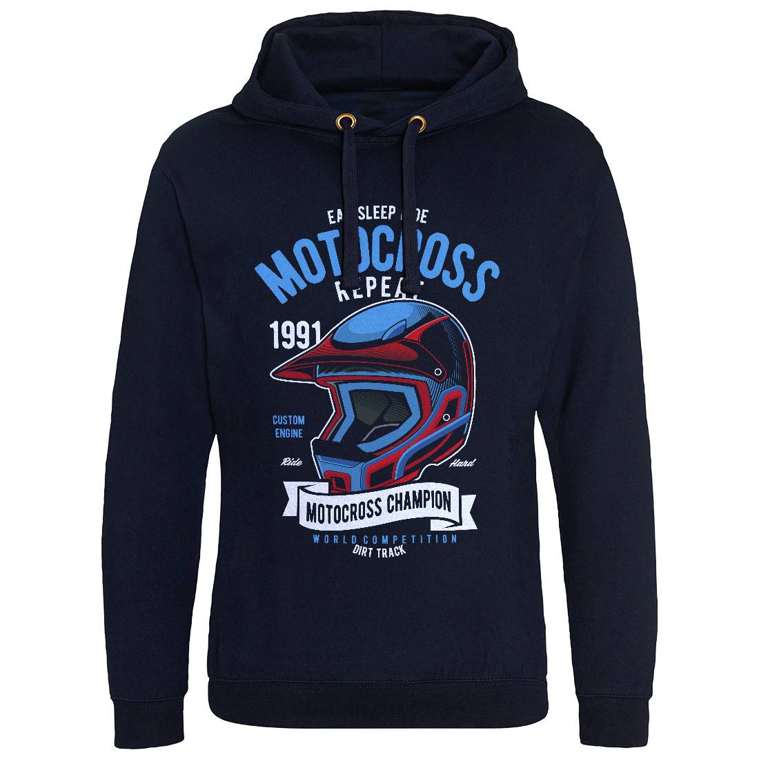 Motocross Champion Helmet Mens Hoodie Without Pocket Motorcycles C397