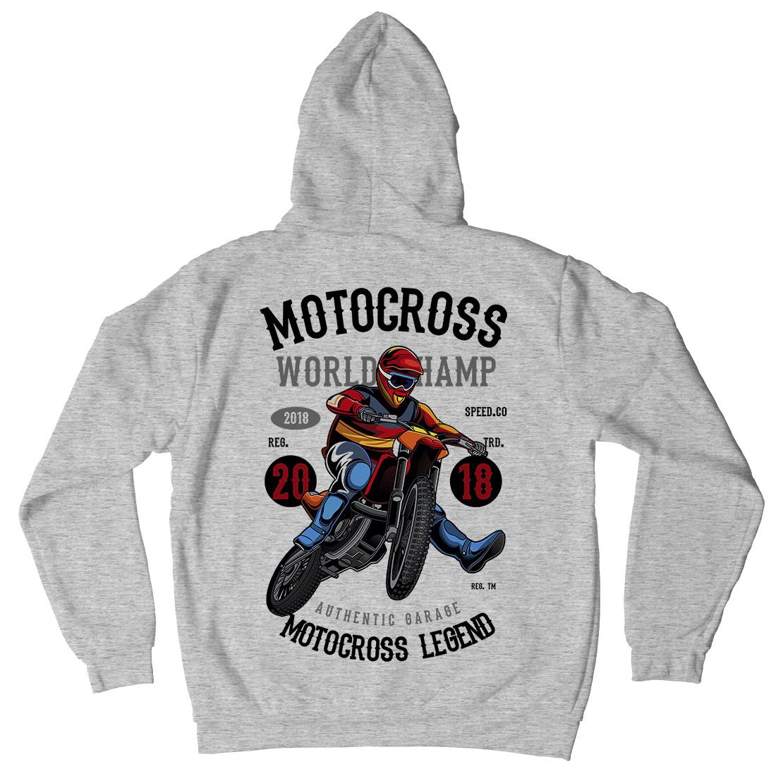 Motocross World Champ Mens Hoodie With Pocket Motorcycles C398