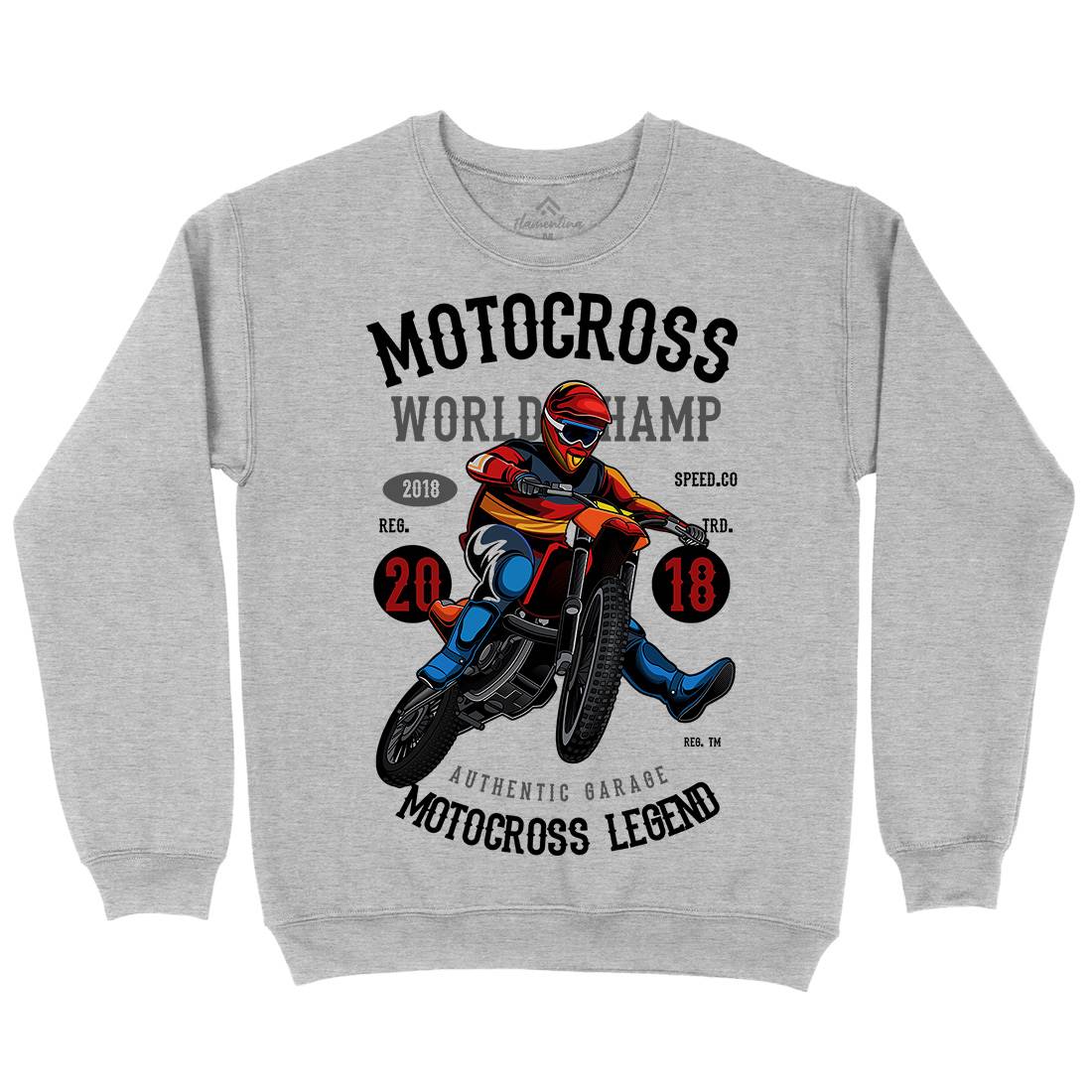Motocross World Champ Kids Crew Neck Sweatshirt Motorcycles C398