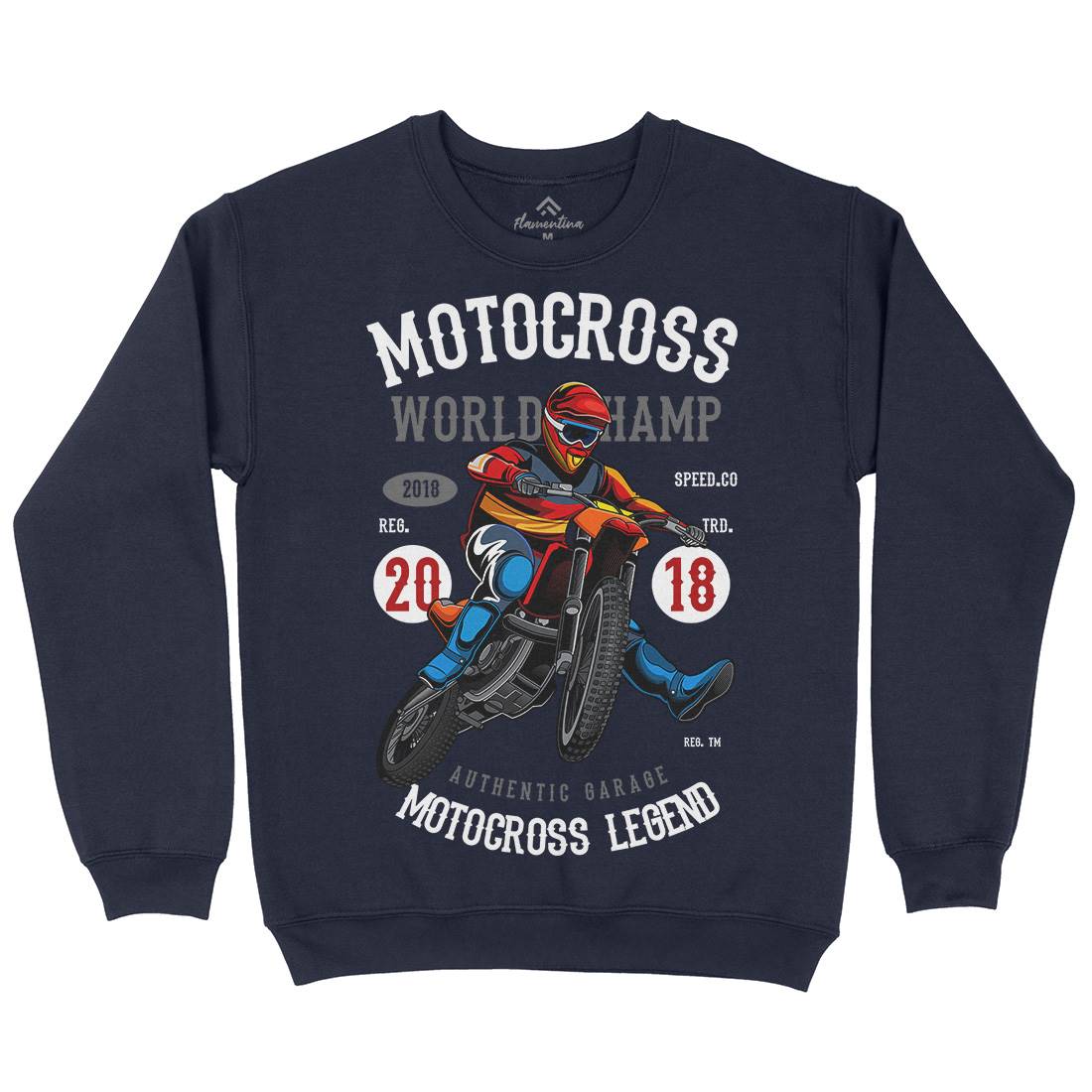 Motocross World Champ Kids Crew Neck Sweatshirt Motorcycles C398