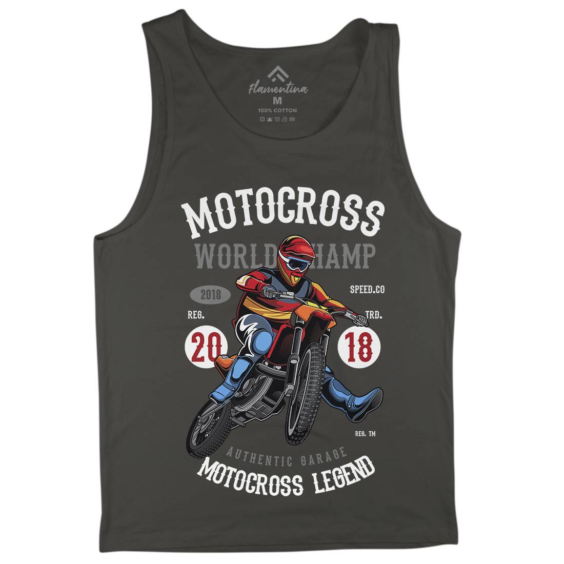 Motocross World Champ Mens Tank Top Vest Motorcycles C398