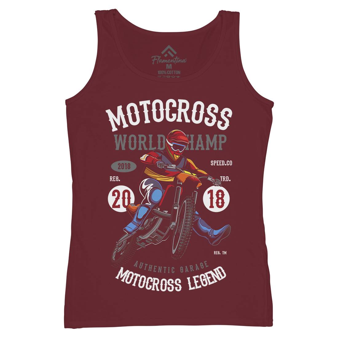 Motocross World Champ Womens Organic Tank Top Vest Motorcycles C398
