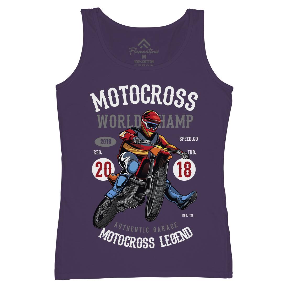 Motocross World Champ Womens Organic Tank Top Vest Motorcycles C398