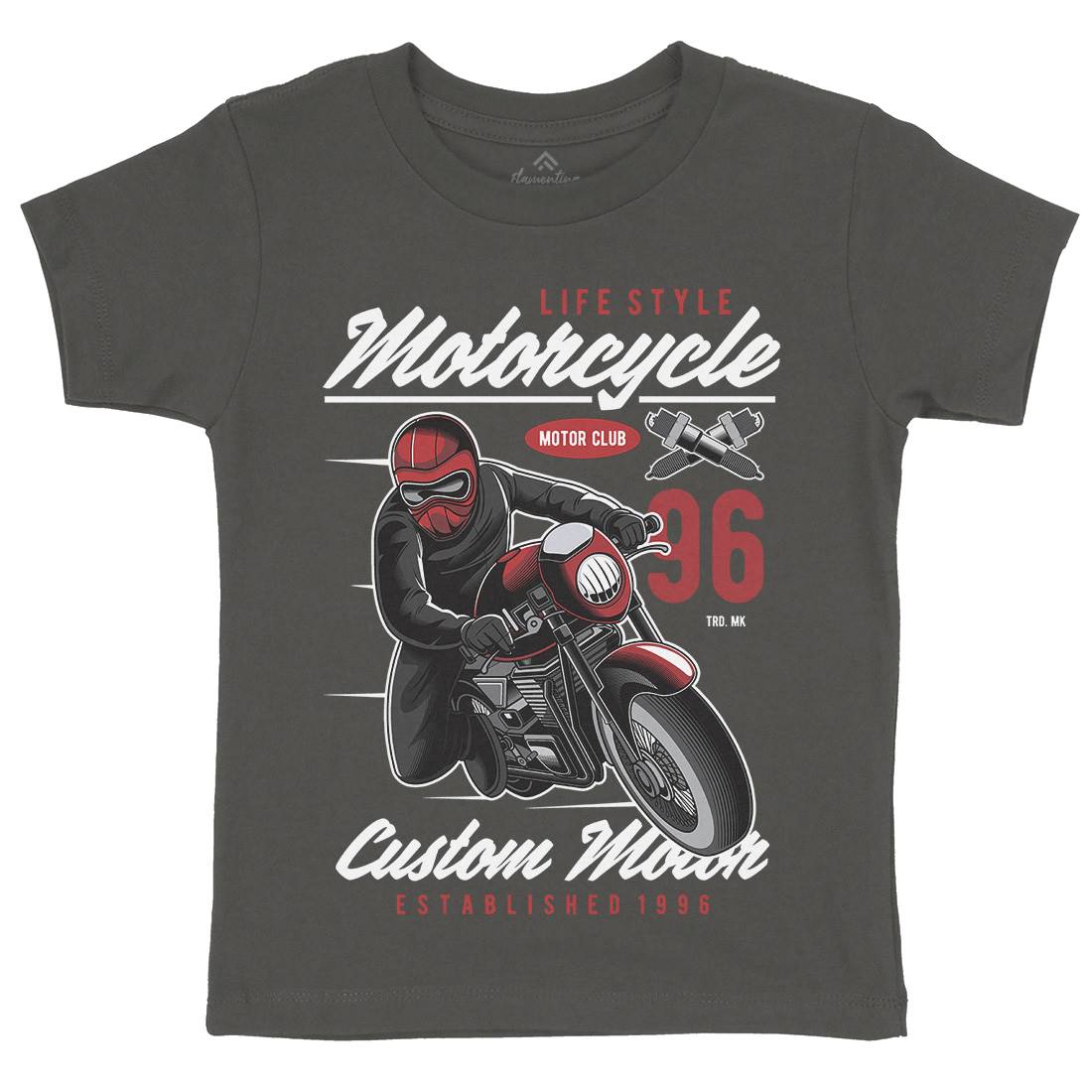 Lifestyle Kids Crew Neck T-Shirt Motorcycles C399