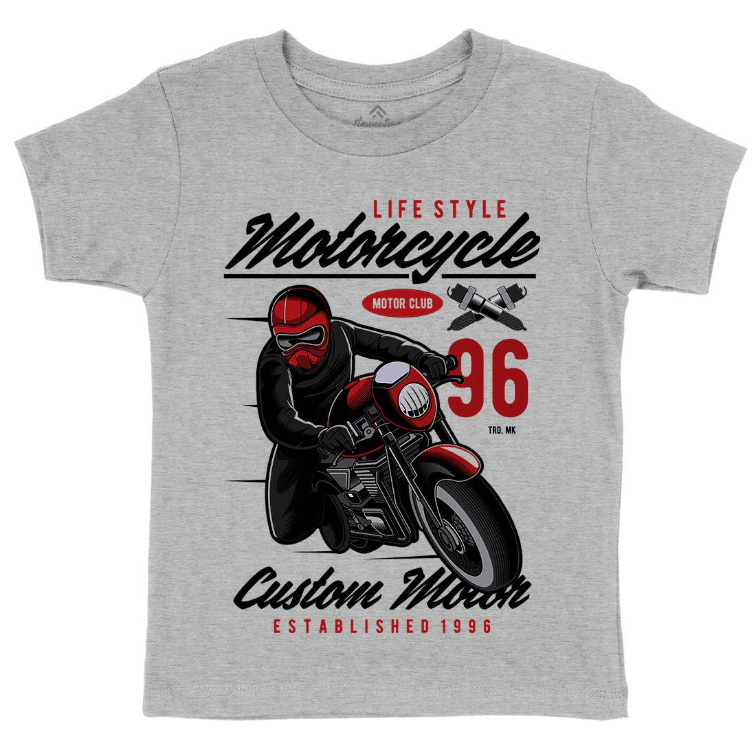 Lifestyle Kids Crew Neck T-Shirt Motorcycles C399