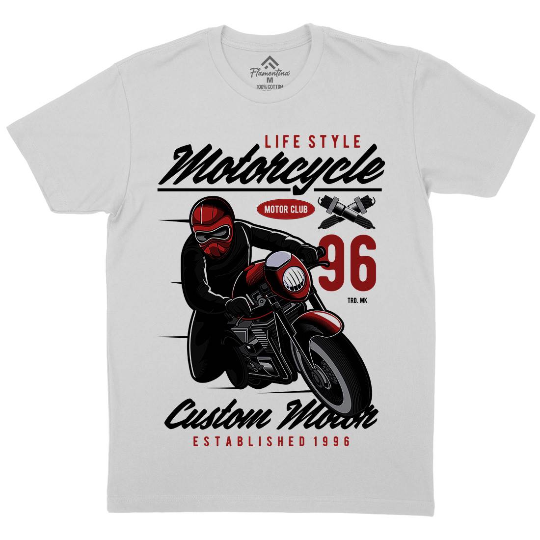Lifestyle Mens Crew Neck T-Shirt Motorcycles C399