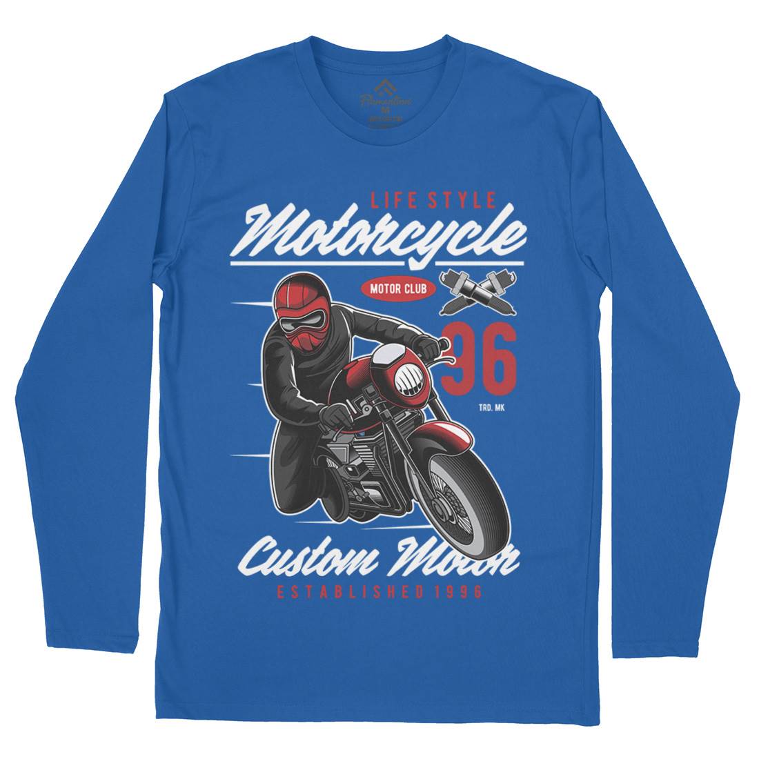 Lifestyle Mens Long Sleeve T-Shirt Motorcycles C399